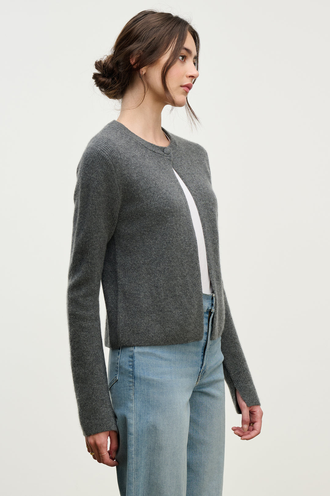 TINA CASHMERE CARDIGAN - VELVET