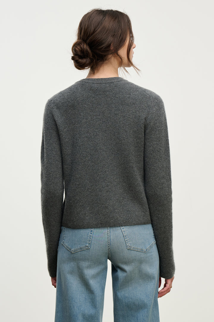 TINA CASHMERE CARDIGAN - VELVET