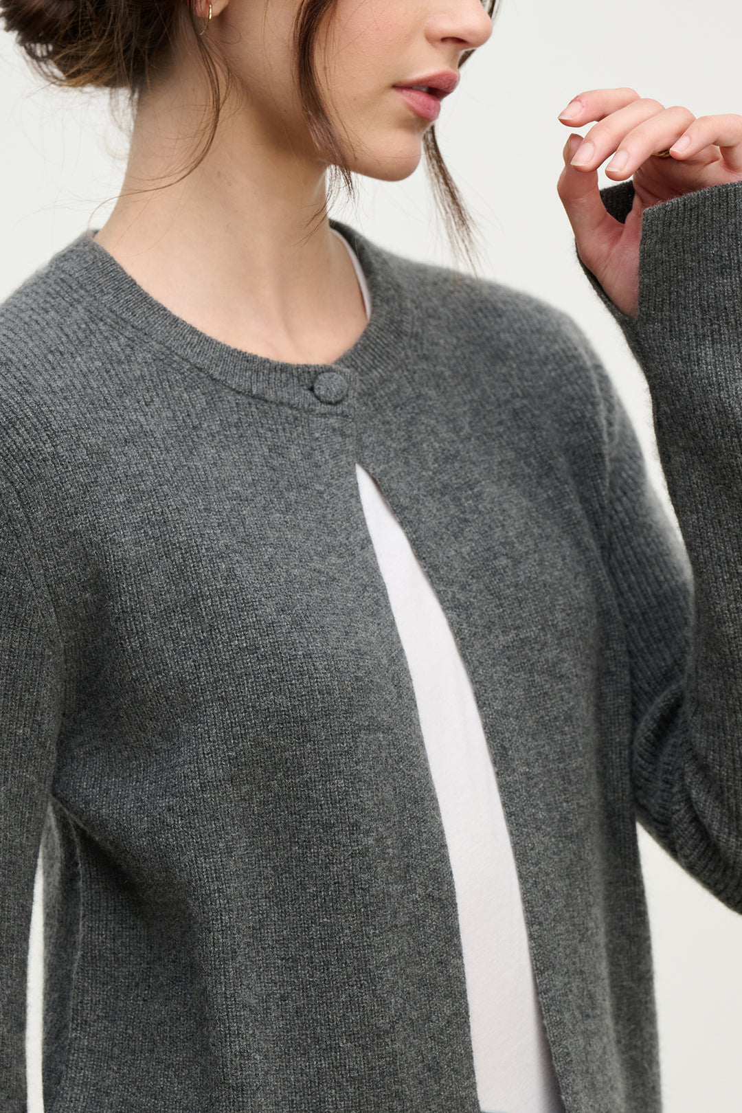 TINA CASHMERE CARDIGAN - VELVET