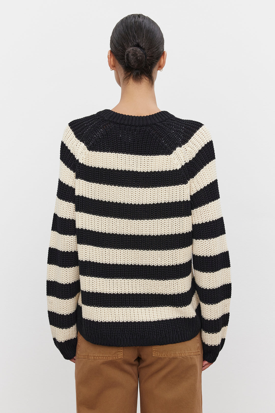 OLLIE CHUNKY STRIPED SWEATER - VELVET