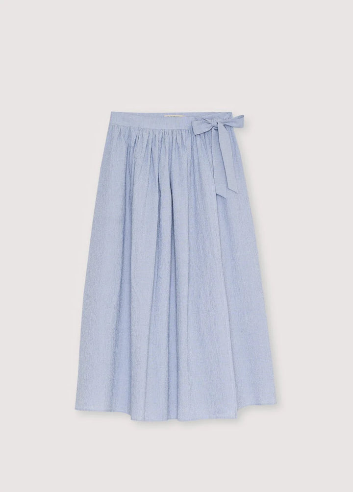 CLOE LONG SKIRT (SUMMER MIDNIGHT PINSTRIPE) - NEW SOCIETY
