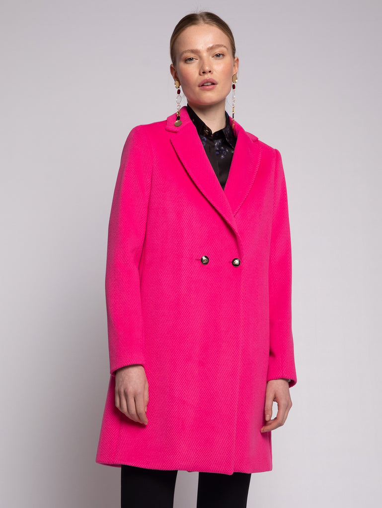 ABRIGO ABEL NEON PINK COAT - VILAGALLO