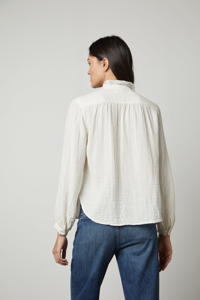 TRISHA COTTON GAUZE BLOUSE - VELVET