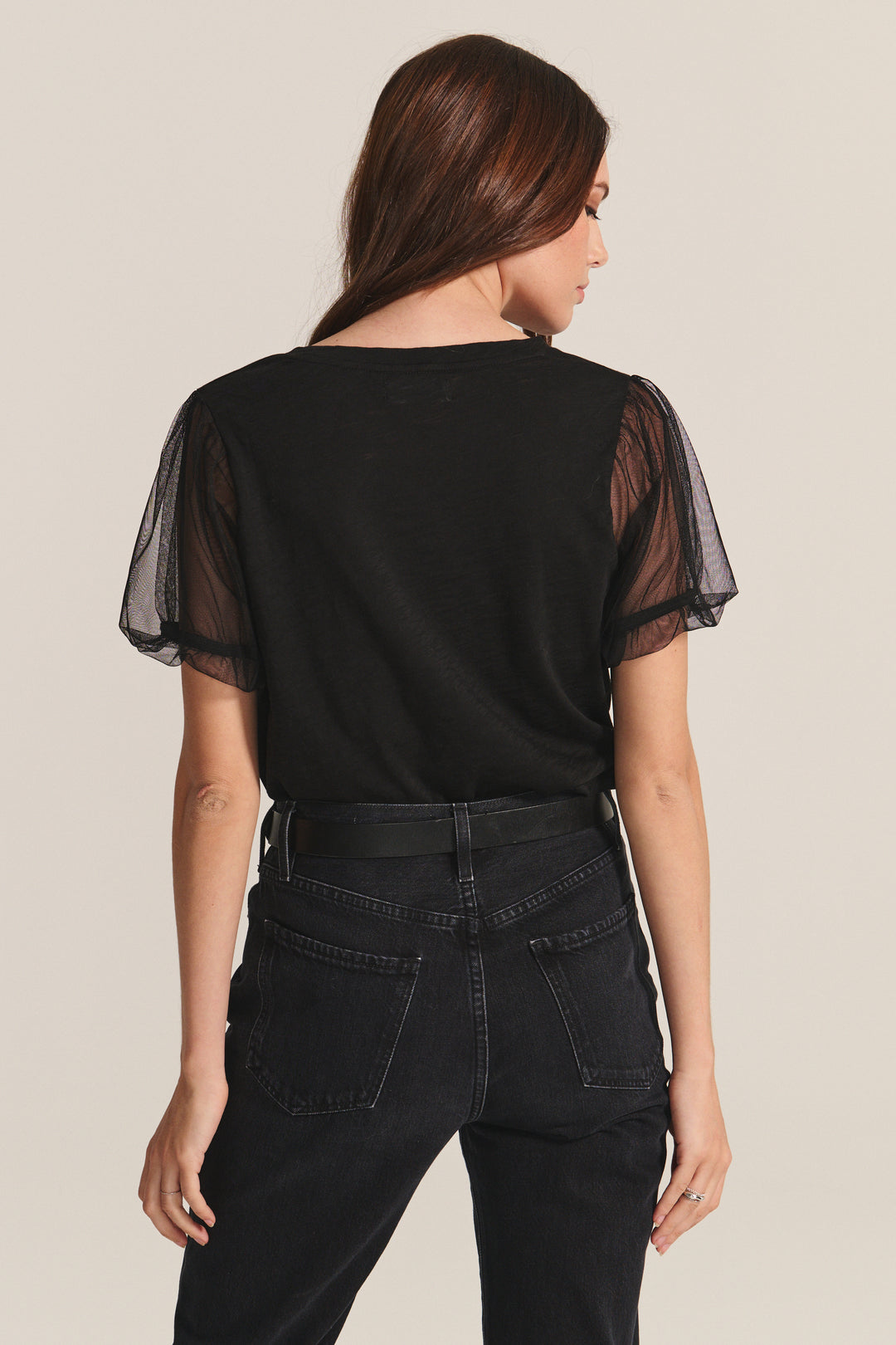 JUSTINE COTTON SLUB NOVELTY TOP - VELVET