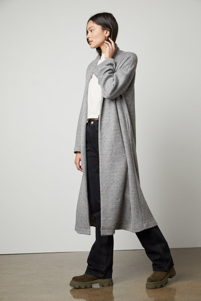 PATRICIA COZY LONG CARDIGAN - VELVET