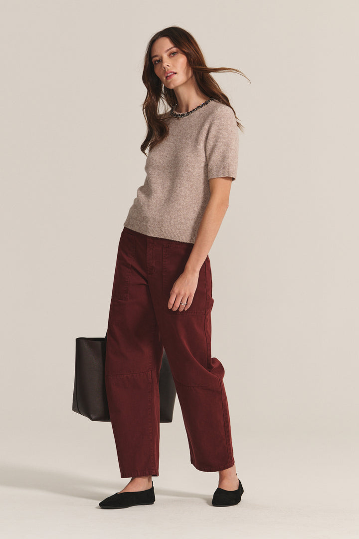 BRIANA COZY KNIT NOVELTY SWEATER - VELVET