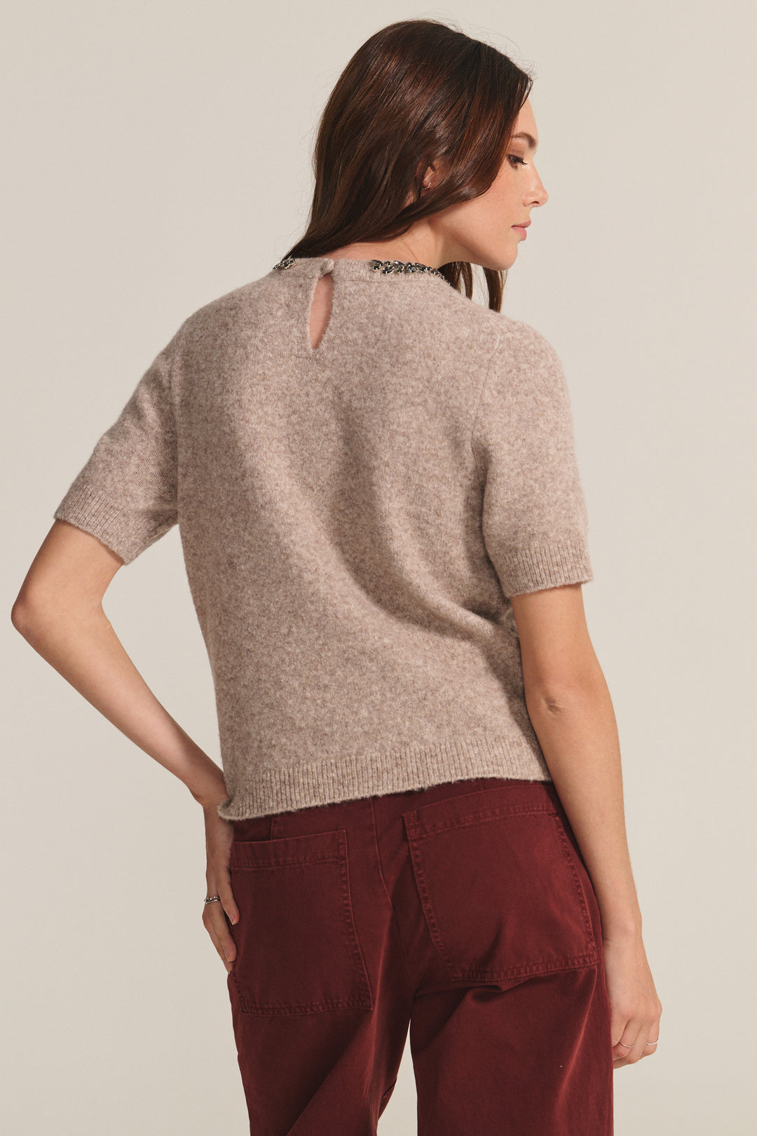 BRIANA COZY KNIT NOVELTY SWEATER - VELVET