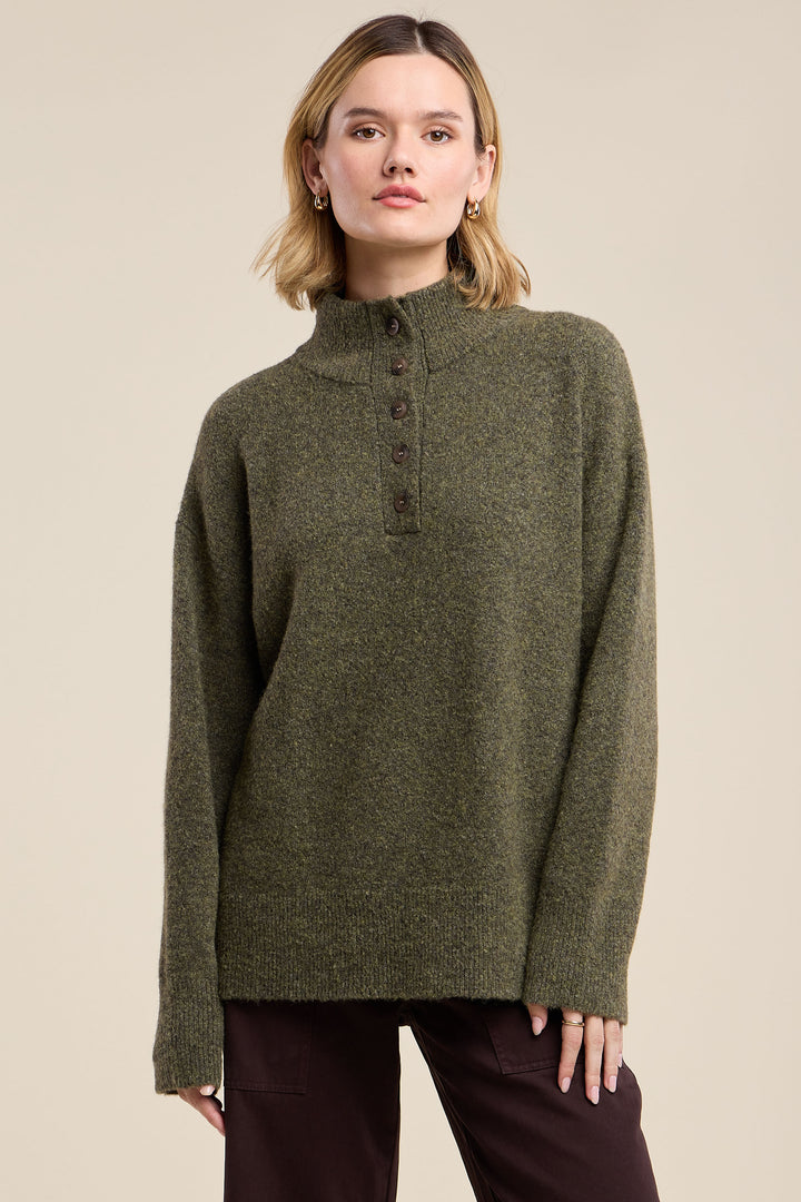 DARA COZY KNIT SWEATER (SAP) - VELVET