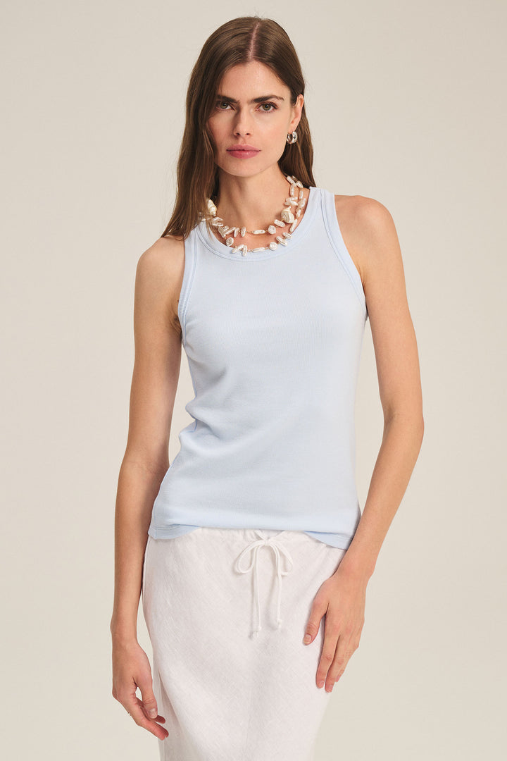 CRUZ RIBBED TANK (ICE) - VELVET