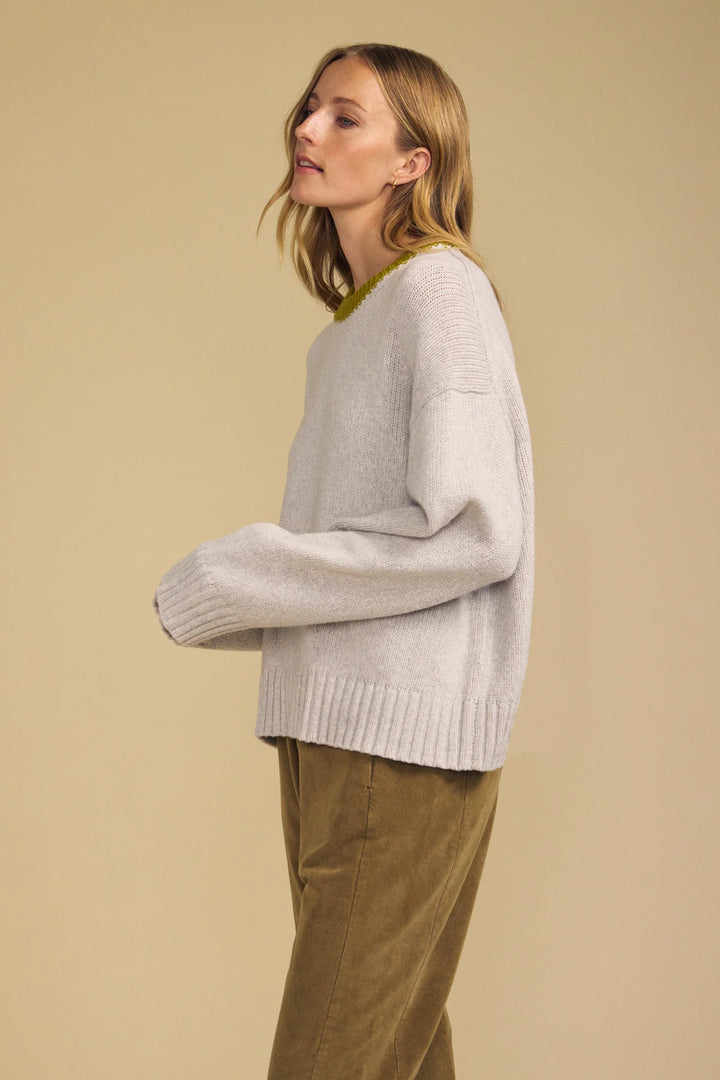 CALEN COZY KASHMIR AIR SWEATER (LIGHT HEATHER) - VELVET