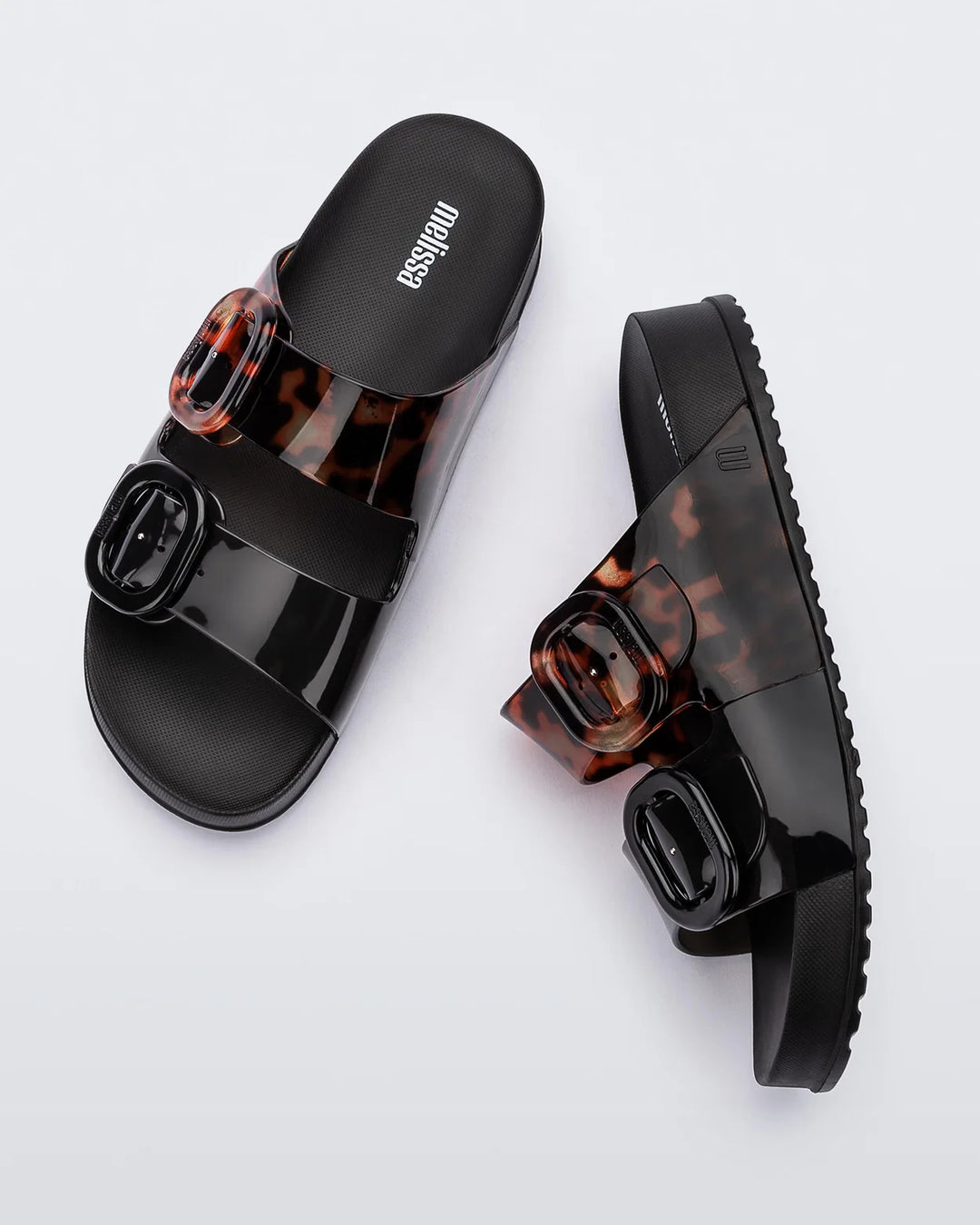 COZY SLIDE (BLACK/CLEAR TORTOISE) - MELISSA