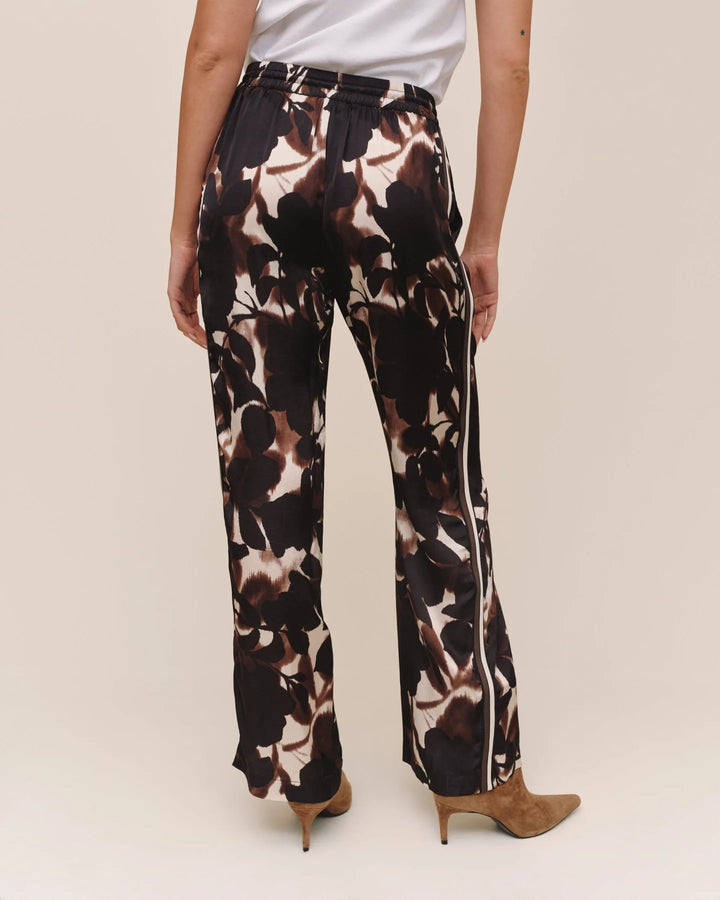 DRESSED UP TRACK PANT W/ STRIPE (SHADOW FLORAL PRINT) - BELLA DAHL