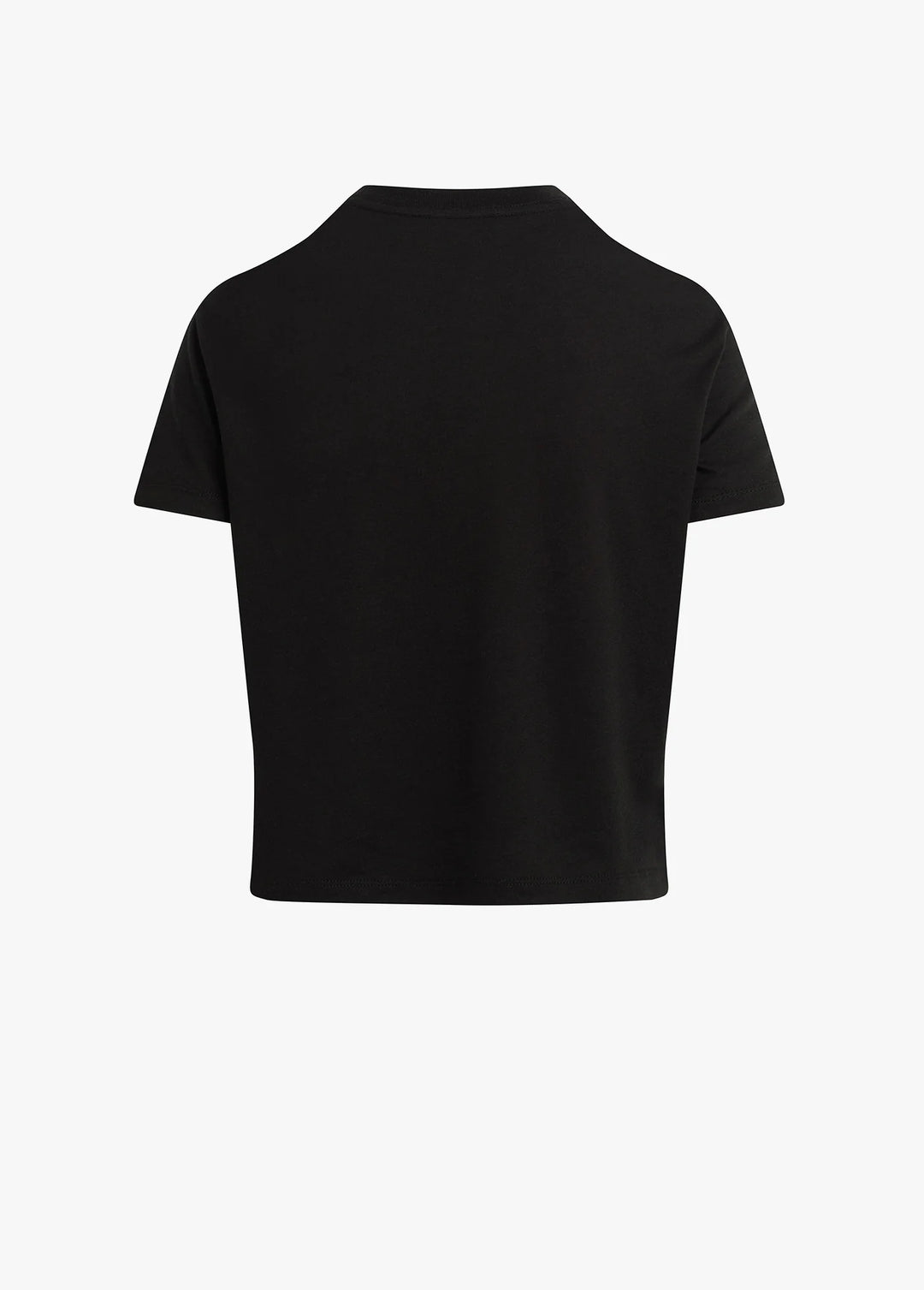 THE CROPPED COLLEGIATE TEE (BLACK/PALE PINK) - FAVORITE DAUGHTER