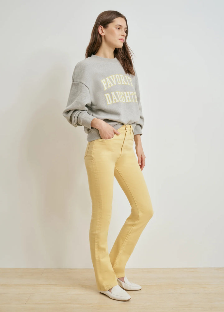 THE COLLEGIATE SWEATSHIRT (HEATHER GREY/GOLDEN) - FAVORITE DAUGHTER