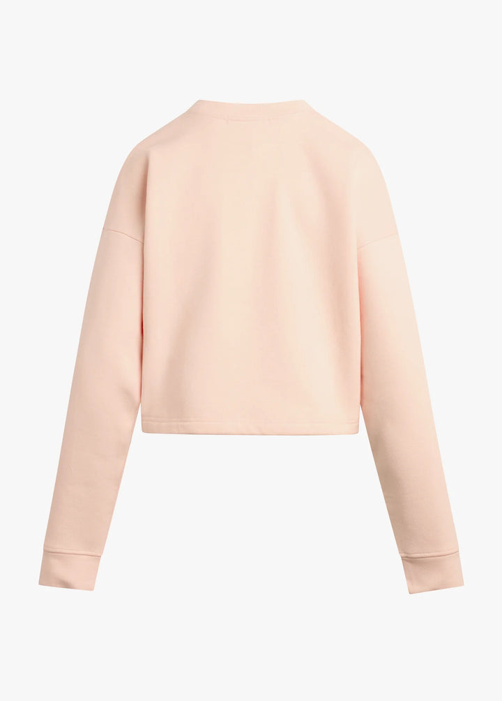 THE CROPPED COLLEGIATE SWEATSHIRT (PINK/WHITE) - FAVORITE DAUGHTER