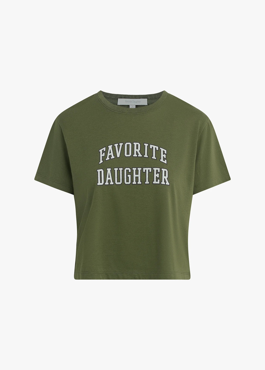 CROPPED COLLEGIATE TEE (SMOKETREE/GARDENIA) - FAVORITE DAUGHTER