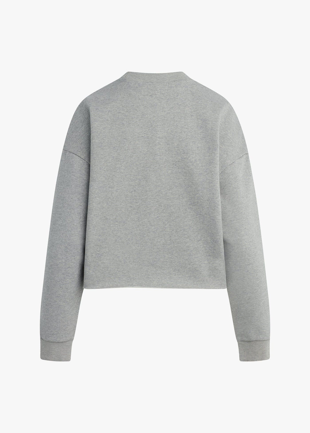 THE CROPPED COLLEGIATE SWEATSHIRT (GREY/BURGUNDY) - FAVORITE DAUGHTER