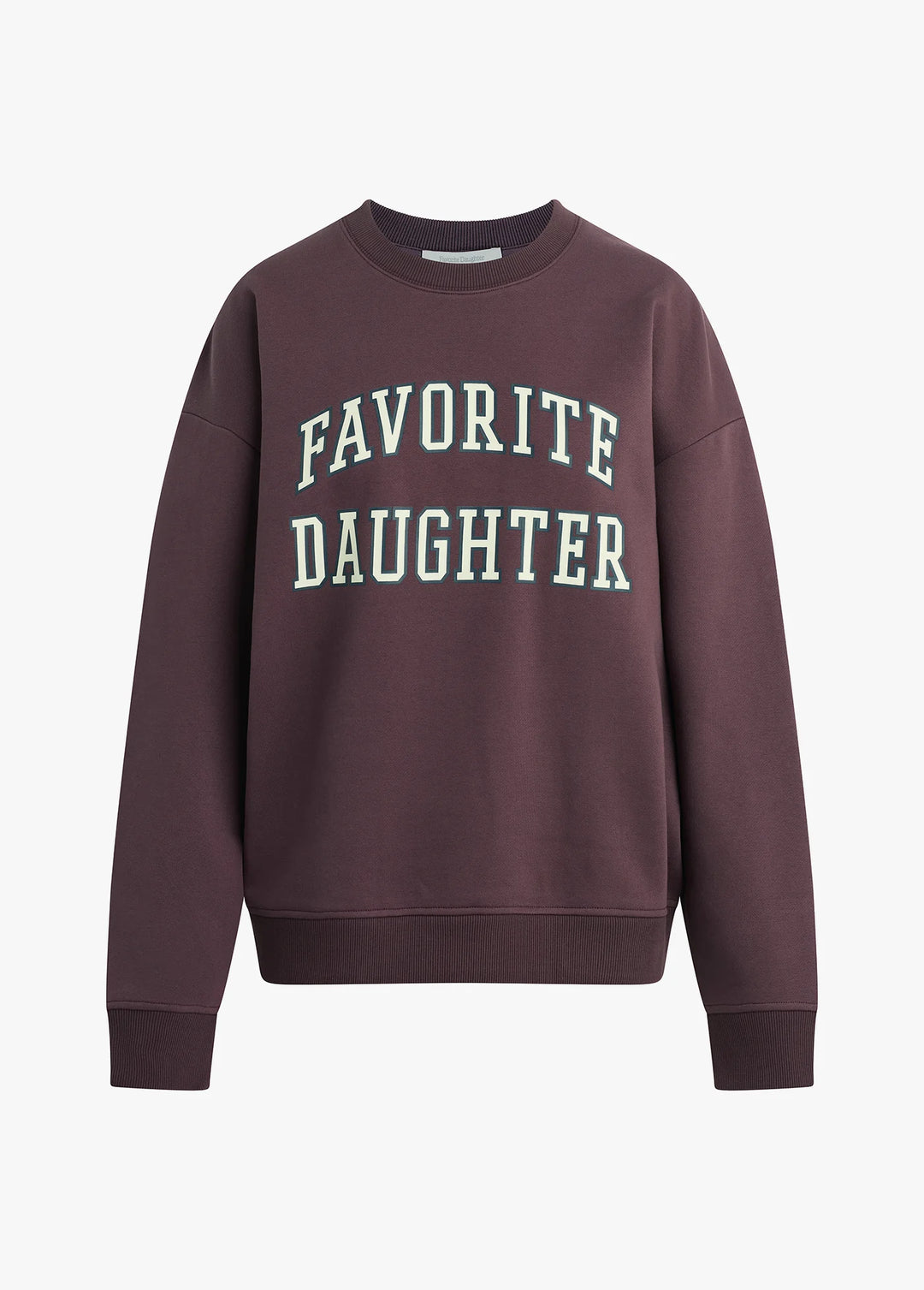 THE COLLEGIATE SWEATSHIRT (BURGUNDY/GARDENIA) - FAVORITE DAUGHTER