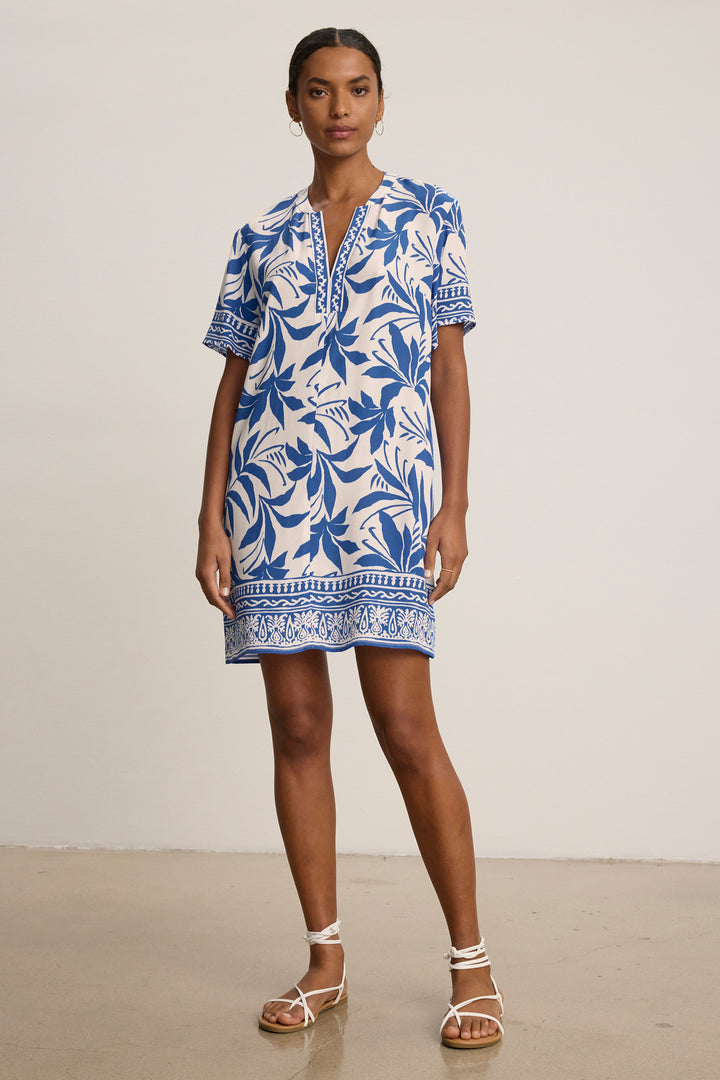 VANESSA FIJI PRINT DRESS - VELVET