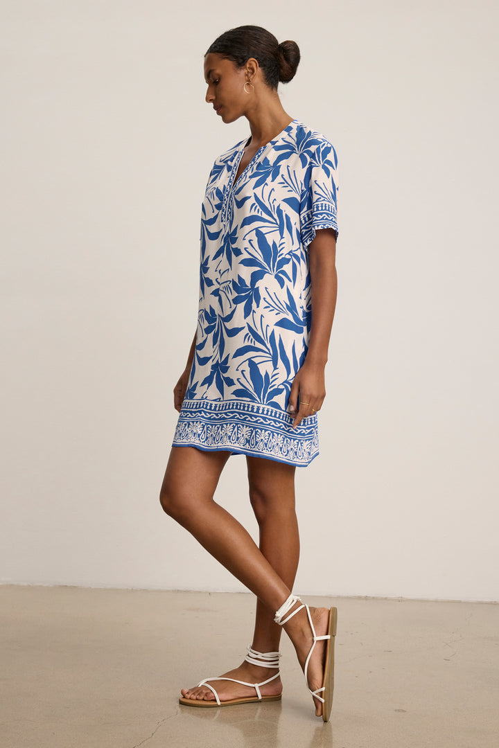 VANESSA FIJI PRINT DRESS - VELVET
