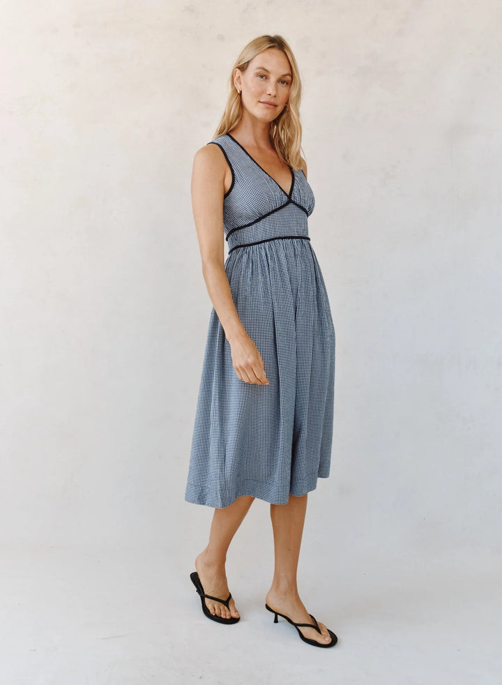 FIT & FLARE V-NECK MIDI DRESS - BELLA DAHL