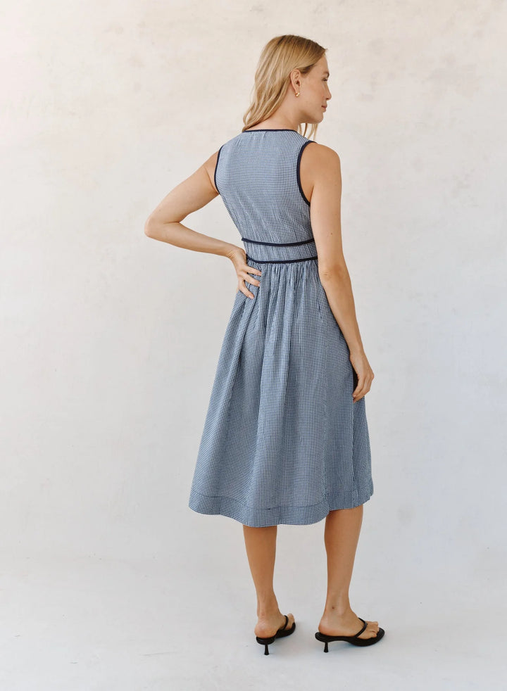 FIT & FLARE V-NECK MIDI DRESS - BELLA DAHL