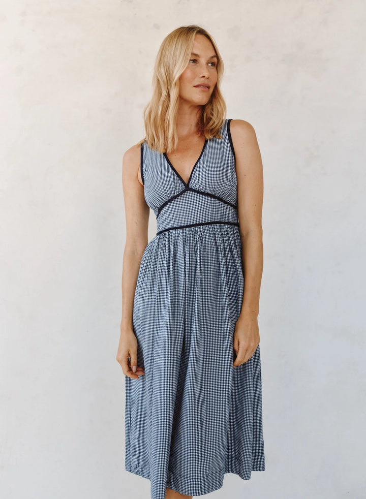 FIT & FLARE V-NECK MIDI DRESS - BELLA DAHL