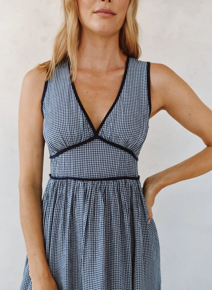 FIT & FLARE V-NECK MIDI DRESS - BELLA DAHL
