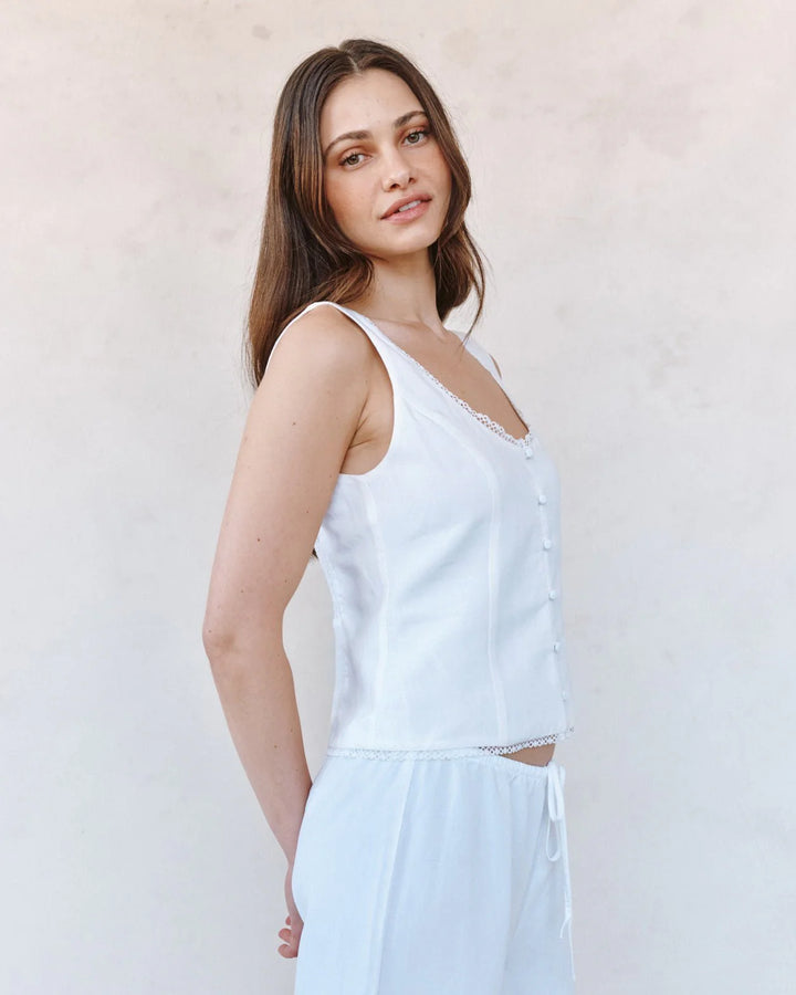 FITTED BODICE TOP WITH SMOCKED BACK - BELLA DAHL