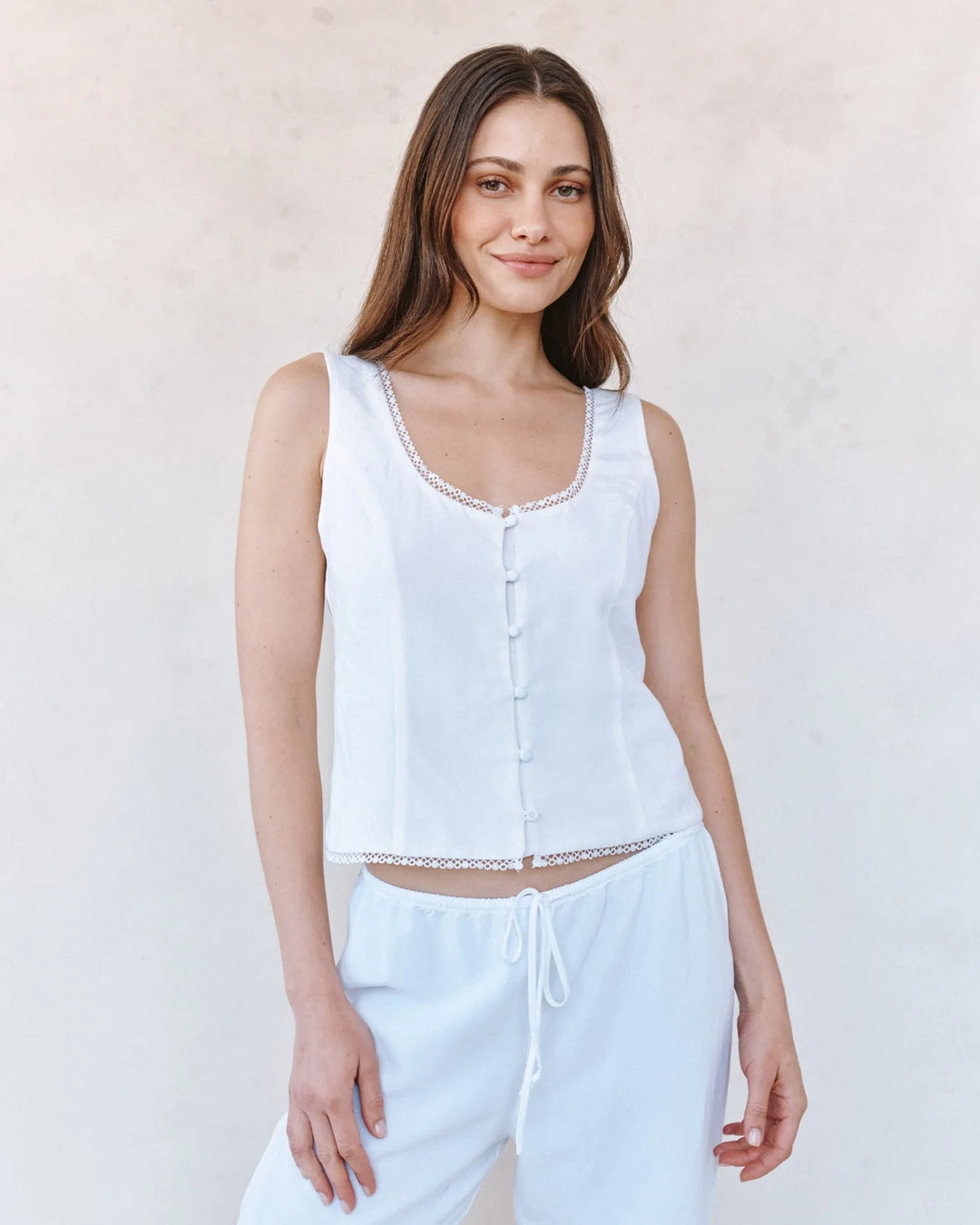 FITTED BODICE TOP WITH SMOCKED BACK - BELLA DAHL