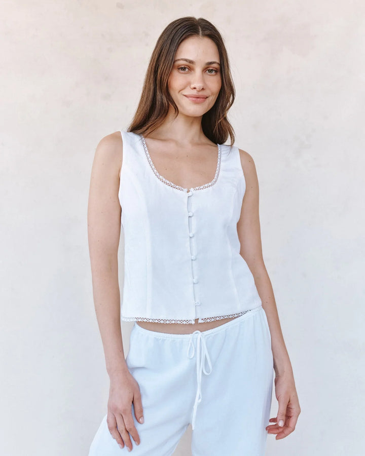 FITTED BODICE TOP WITH SMOCKED BACK - BELLA DAHL