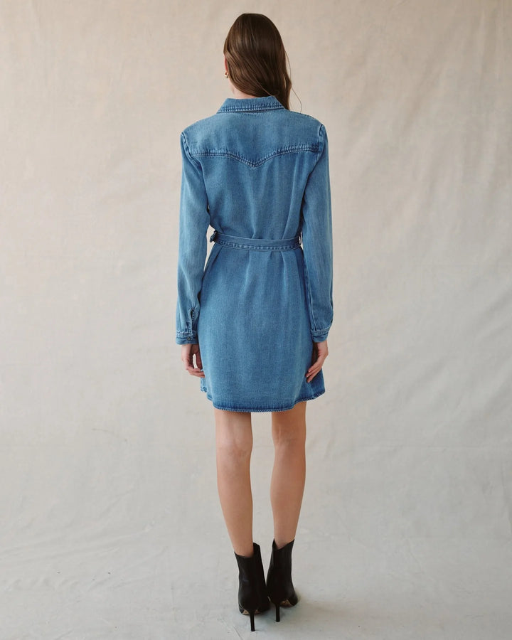 FLAP POCKET BELTED SHIRT DRESS - BELLA DAHL