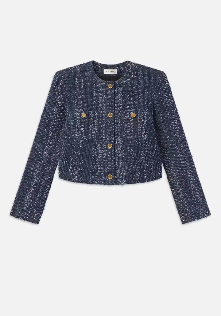 DENIM BOUCLE JACKET - FRAME