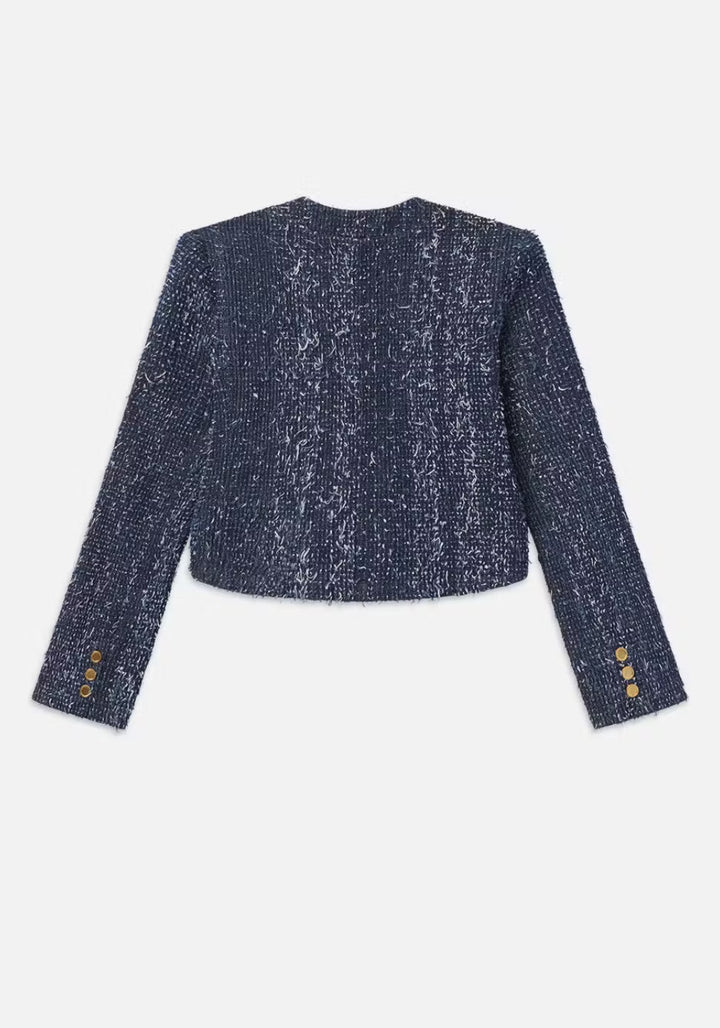 DENIM BOUCLE JACKET - FRAME