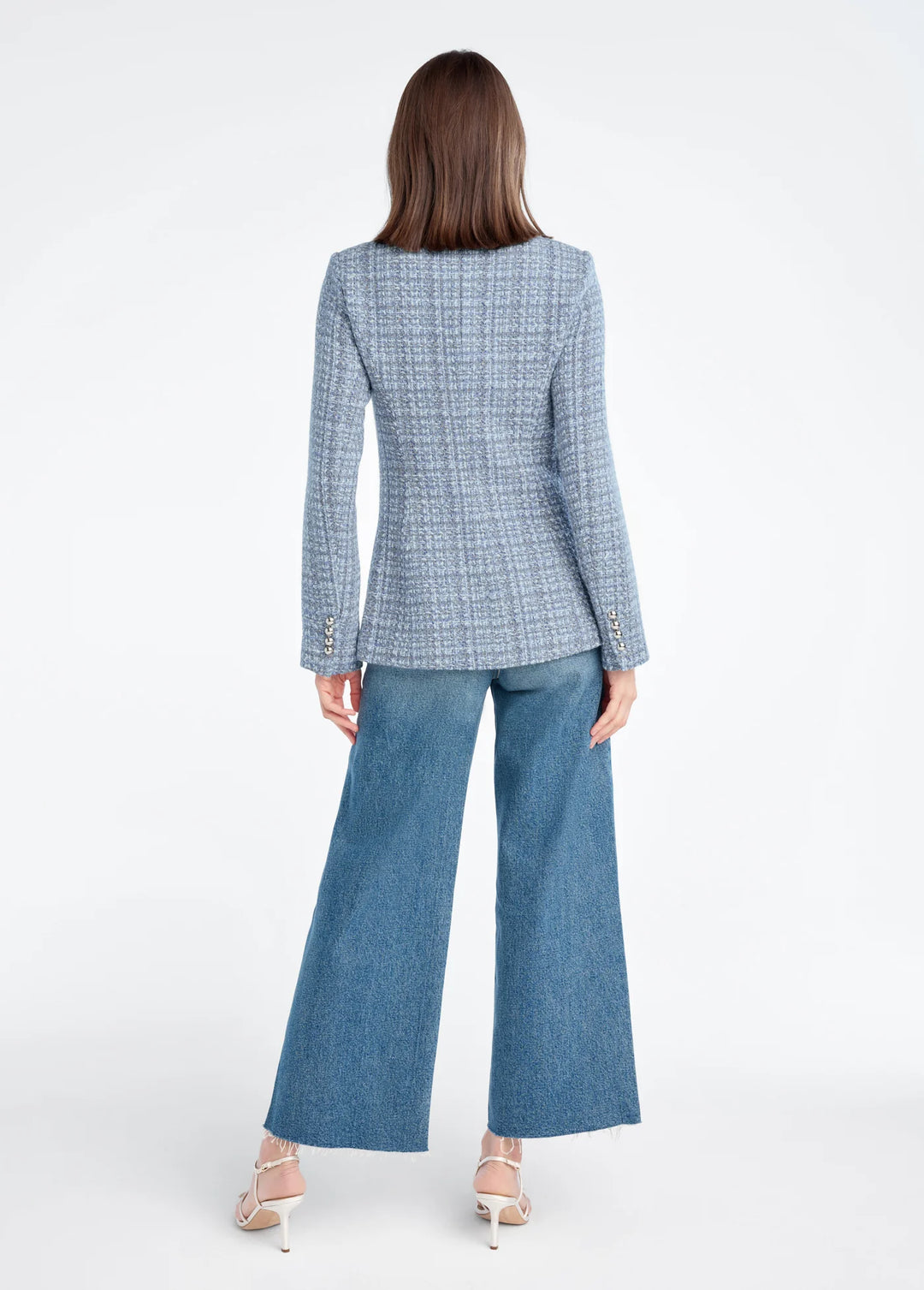 THE SPENCER JACKET (SKY BLUE TWEED) - FAVORITE DAUGHTER