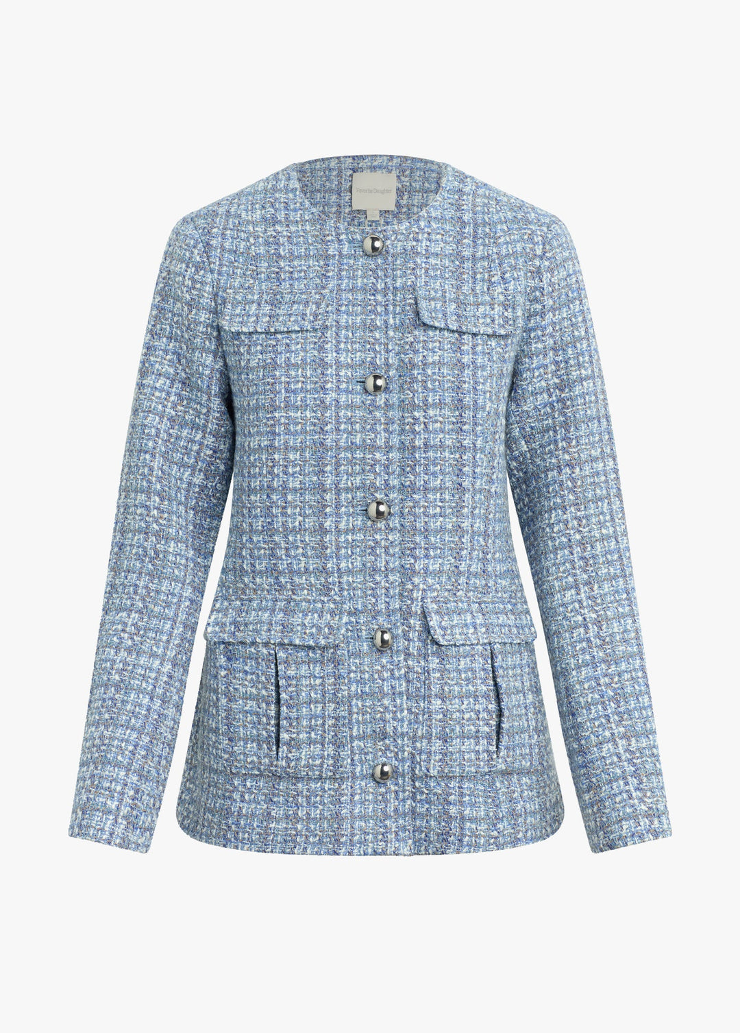 THE SPENCER JACKET (SKY BLUE TWEED) - FAVORITE DAUGHTER