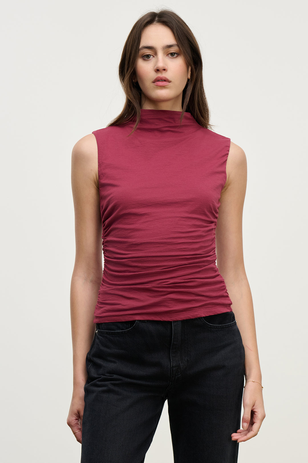 MADELINE GAUZY WHISPER NOVELTY TOP - VELVET