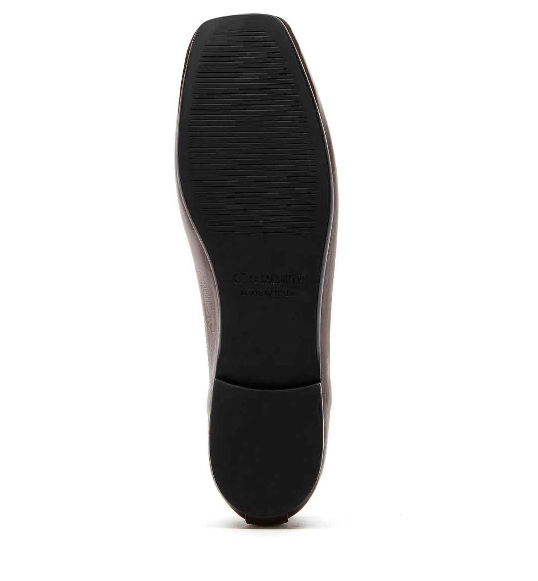 GRACIE SHEARLING-LINED MARY JANE FLATS (BORDEAUX) - LA CANADIENNE