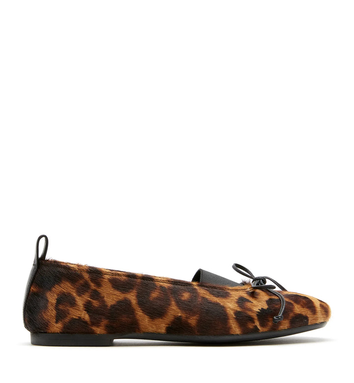 GRADUATE LEOPARD BALLET FLAT (BROWN) - LA CANADIENNE