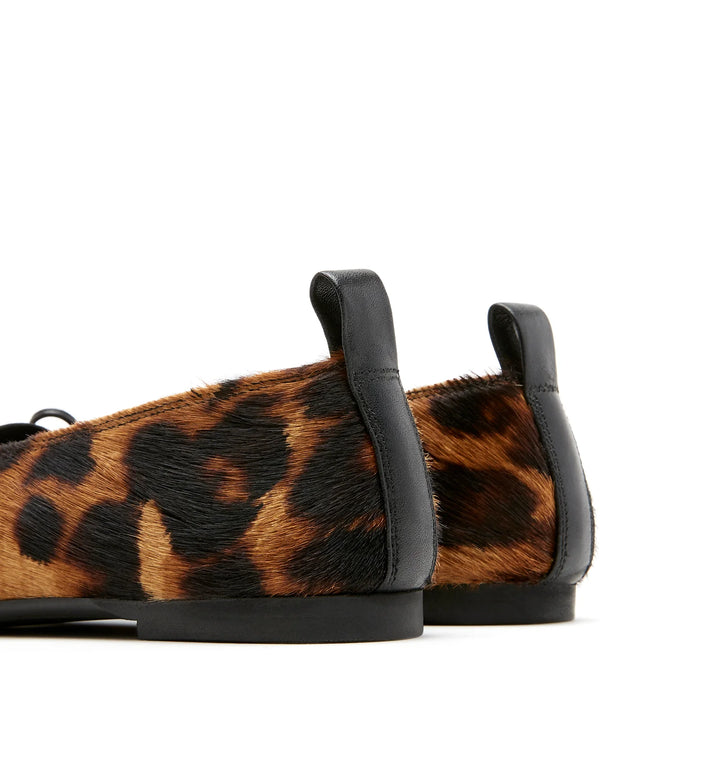 GRADUATE LEOPARD BALLET FLAT (BROWN) - LA CANADIENNE