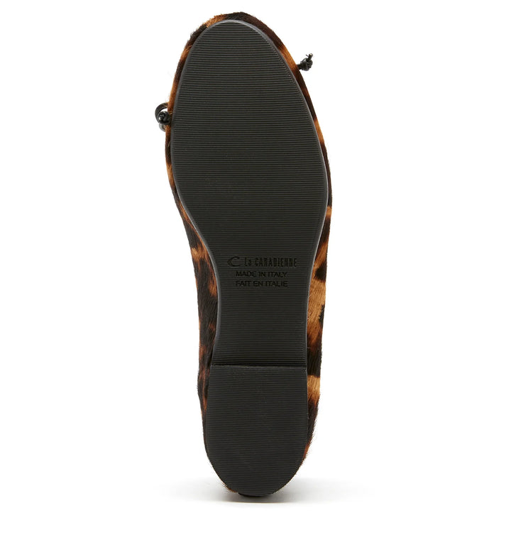 GRADUATE LEOPARD BALLET FLAT (BROWN) - LA CANADIENNE
