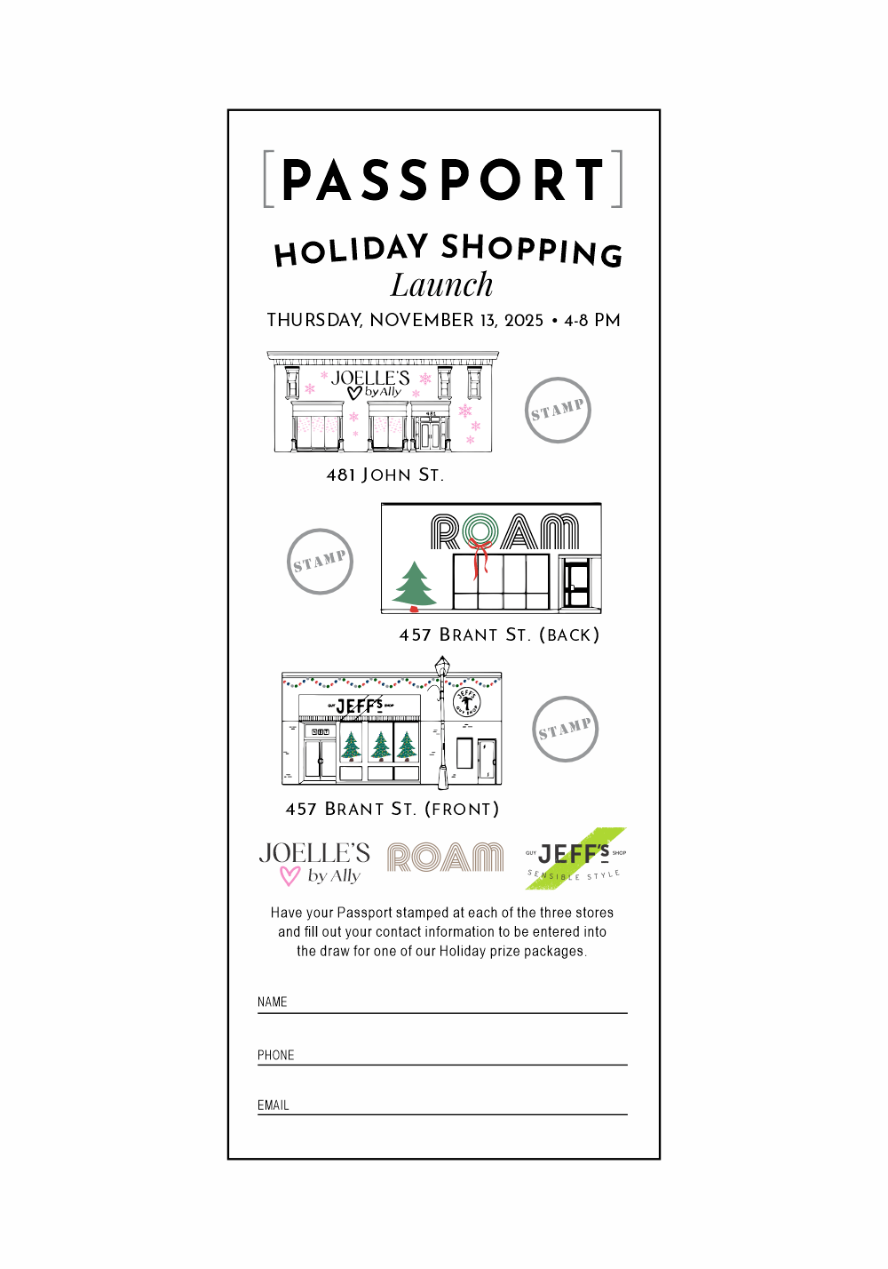HOLIDAY LAUNCH PARTY PASSPORT