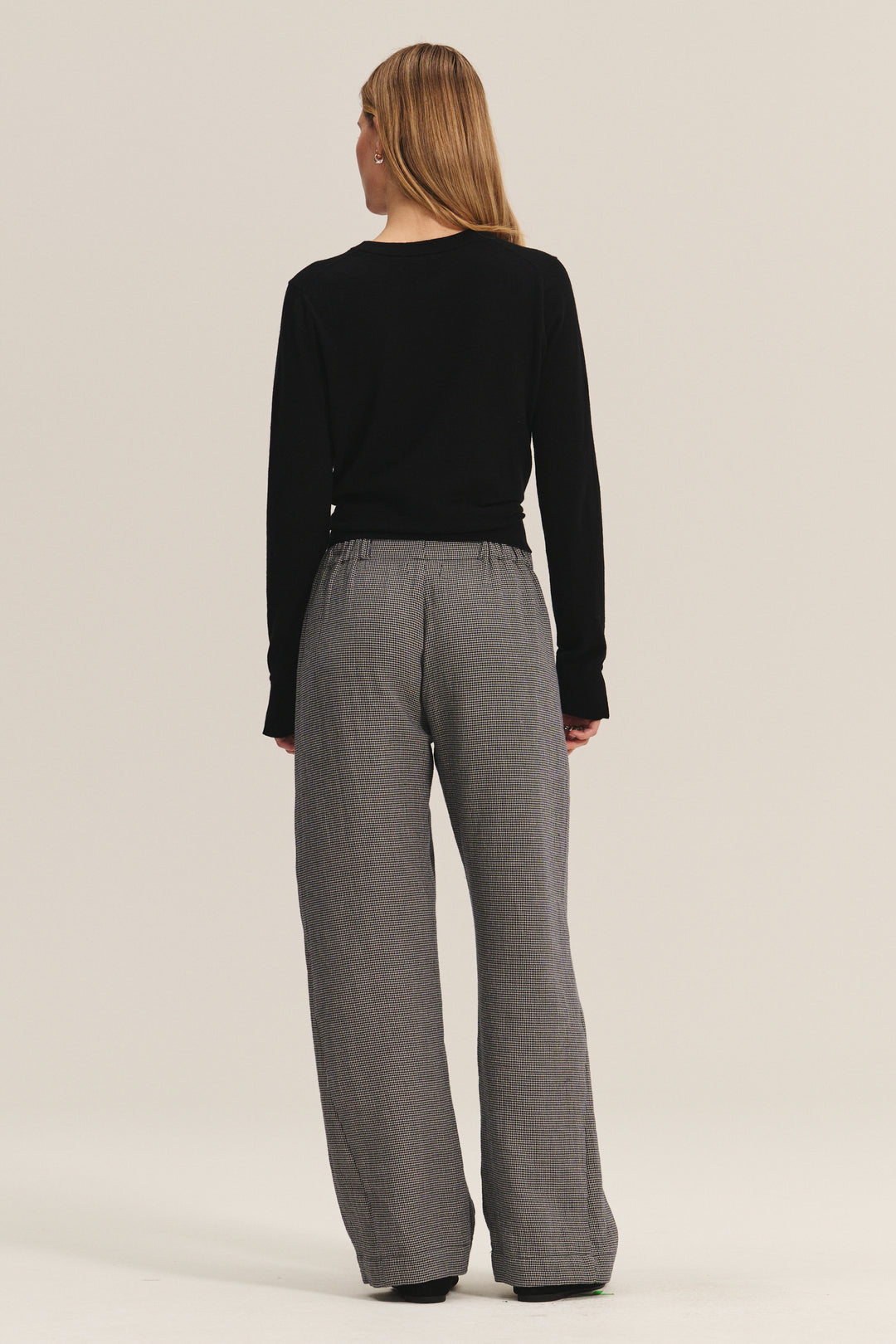 BRAYLEN HOUNDSTOOTH DUAL GUAZE PANT - VELVET