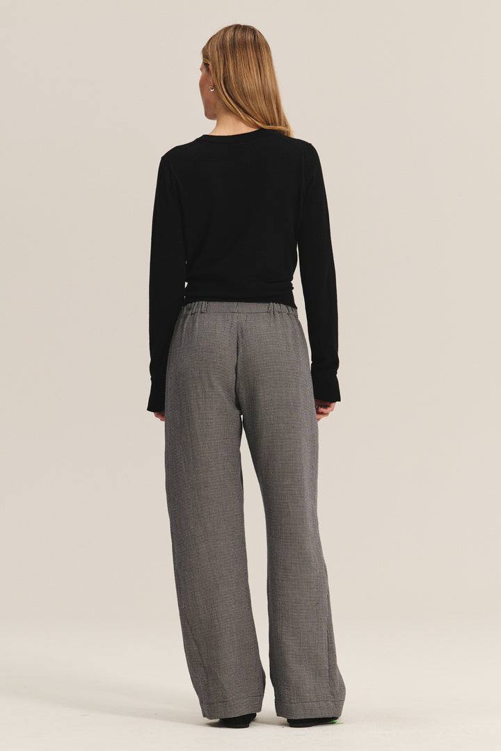 BRAYLEN HOUNDSTOOTH DUAL GUAZE PANT - VELVET