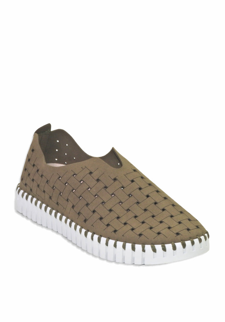 FLATS WITH LASER CUTOUTS (DEEP OLIVE) - ILSE JACOBSEN
