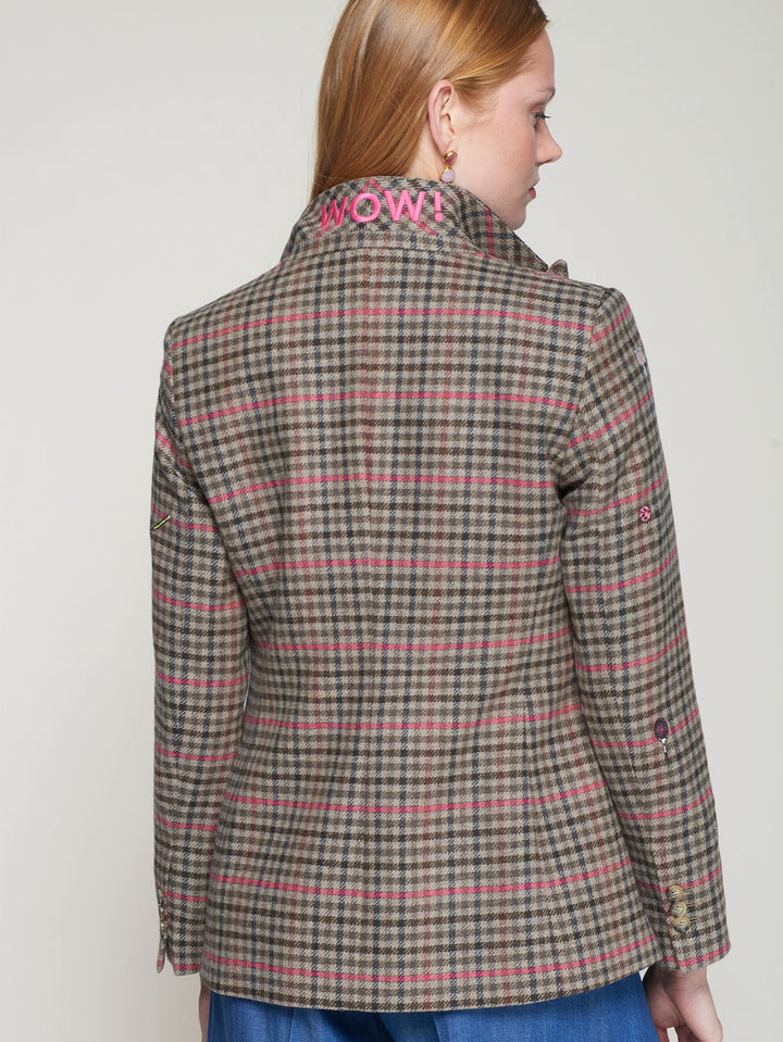 HOUNDSTOOTH JACKET MINI EMBROIDERIES - VILAGALLO