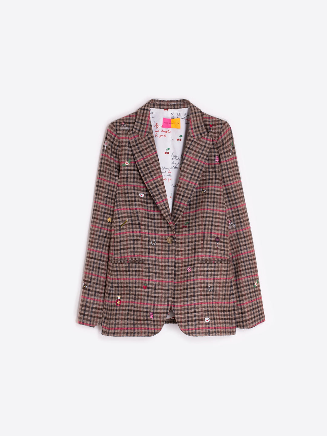 HOUNDSTOOTH JACKET MINI EMBROIDERIES - VILAGALLO