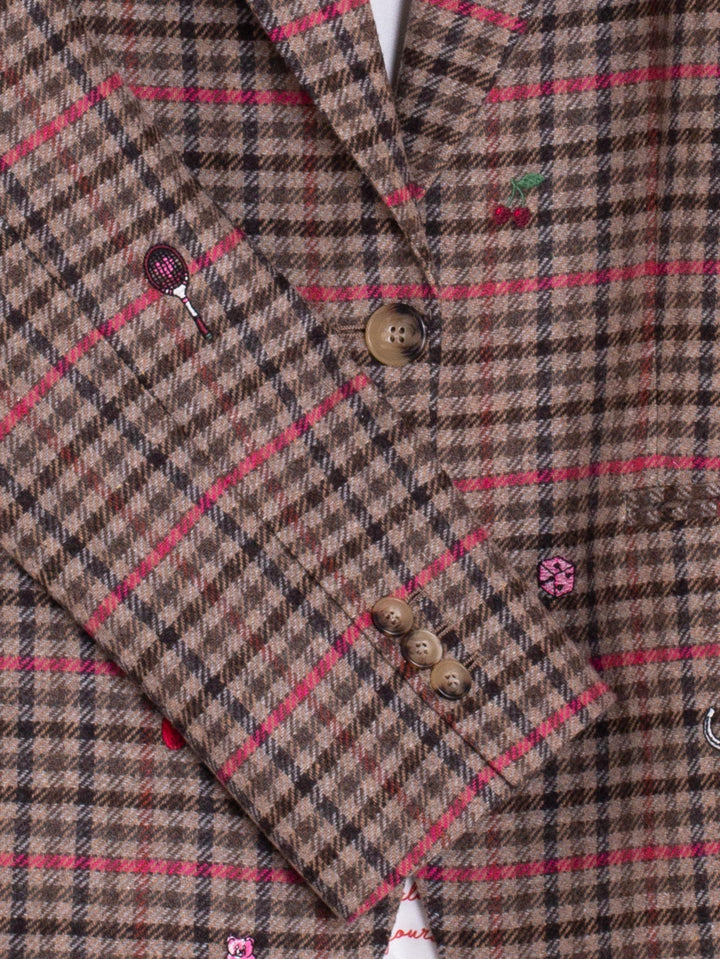 HOUNDSTOOTH JACKET MINI EMBROIDERIES - VILAGALLO