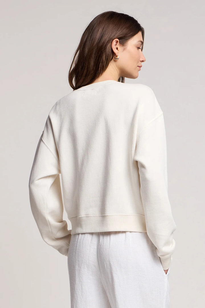 KENNA GRAPHIC FLEECE SWEATSHIRT (SEA LA VIE) - VELVET
