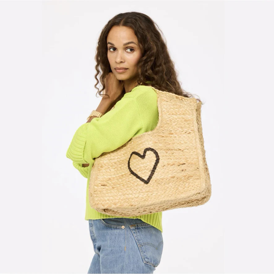 IMPERFECT HEART JUTE TOTE (JUTE) - KERRI ROSENTHAL